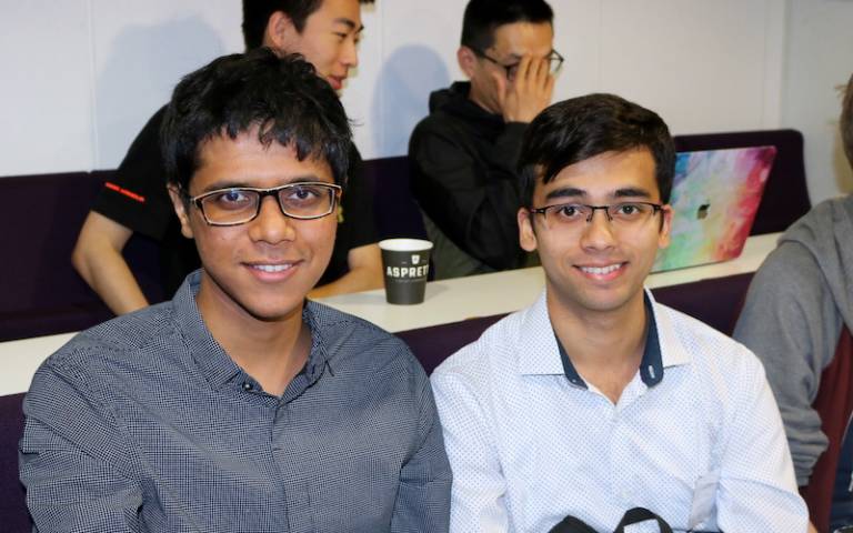 Two Indian students participating in the UCL CMIC programme last year