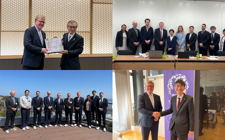 Snapshots from Japan visit - the UCL delegation at Osaka University, RIKEN, HORIBA, and Tohoku University