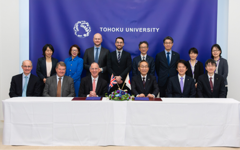 Delegates from UCL and Tohoku University at Memorandum of Understanding (MoU) signing ceremony