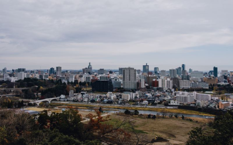 Sendai, Japan city skyline