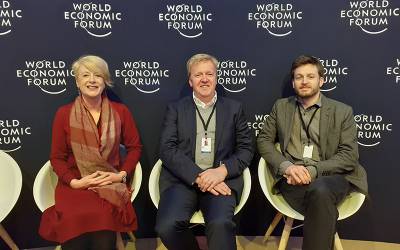UCL's  Professor Rose Luckin, Professor Geraint Rees and Dr Jack Stilgoe at WEF 2020