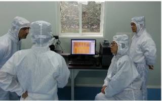 UCL MAPS academics inspecting clean room facilities for testing particle physics detectors in Beijing…