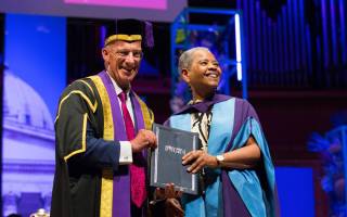 Professor Toni Williams receiving Honorary Degree