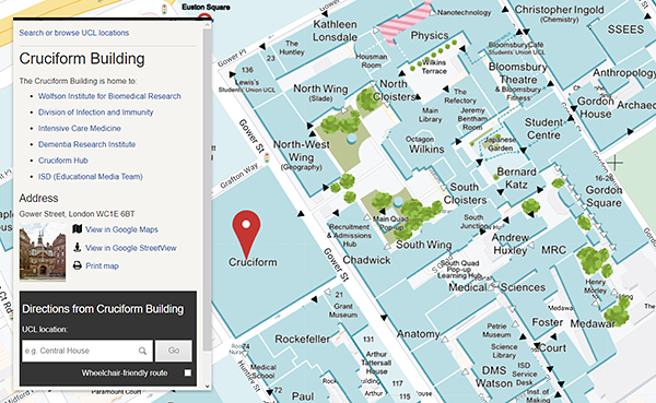 UCL Maps screenshot