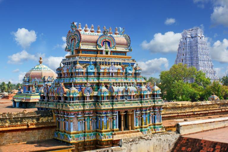 The Meenakshi Temple in the old city of Madurai