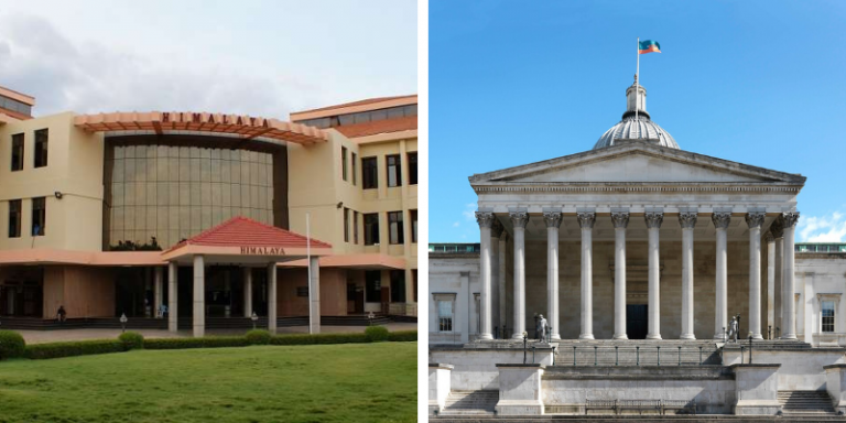 IIT-Madras and UCL buildings side-by-side