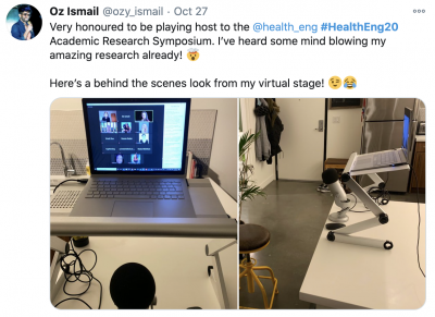 Dr Oz Ismail's tweet about hosting the Symposium
