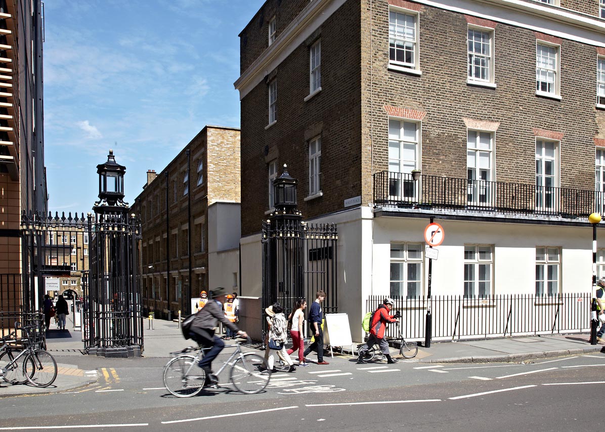 photo of campus on busy London street