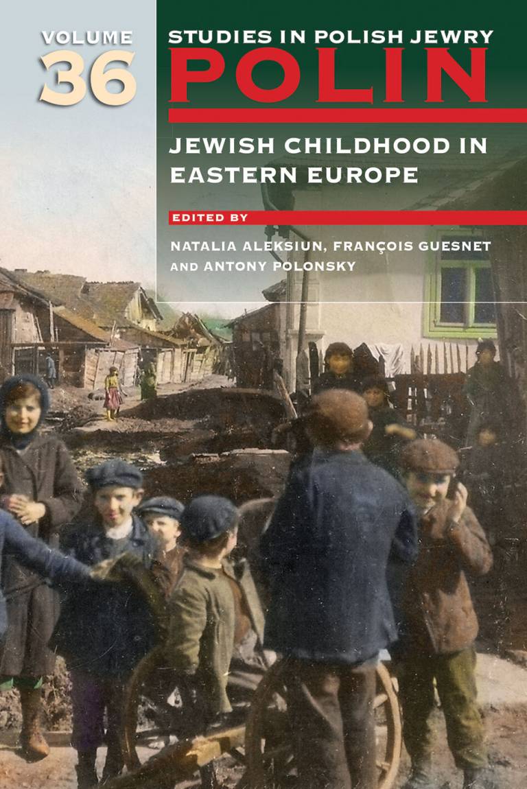 Cover of Polin Volume 36 featuring a coloured in old photo of children in a village