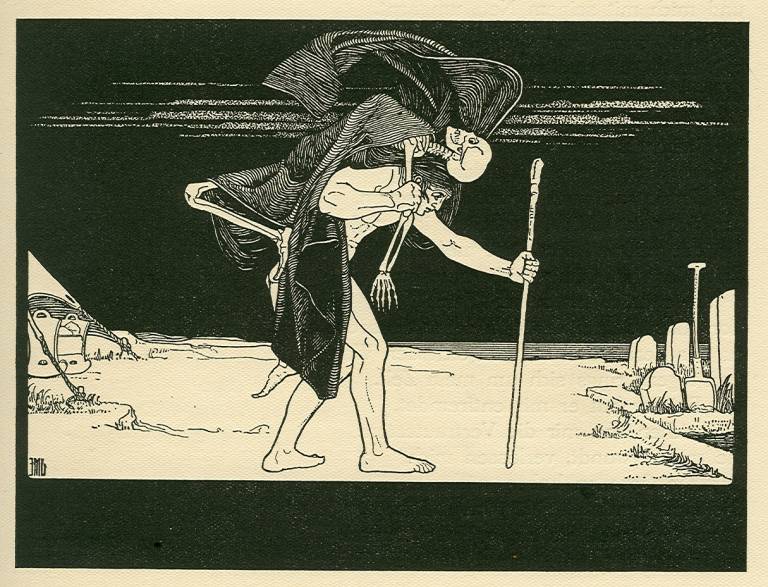 Dybbuk, [1908] by Ephraim Moses Lilien - appearing in Die Bucher Der Bibel