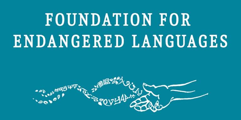 Foundation for Endangered Languages hand logo with text