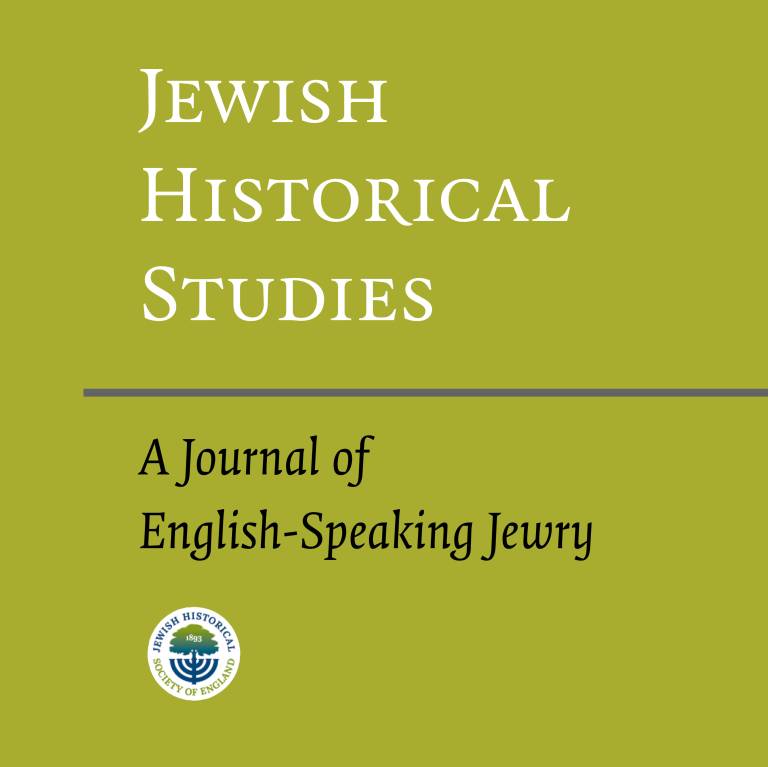 Text on Green background: Jewish Historical Studies: A Journal of English-Speaking Jewry 
