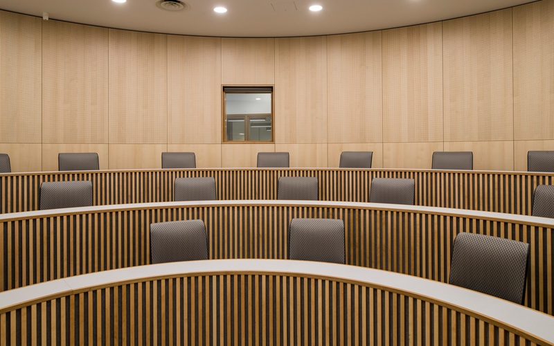 Inside one of the Harvard-style lecture theatres at The Bartlett Real Estate Institute