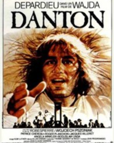 Film cover Danton Depardieu - brown image on white
