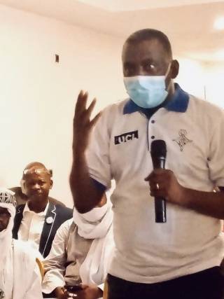 Mauritanian MP and world-renown abolitionist Hon. Biram Dah Abeid makes a statement at LESLAN's Bamako forum