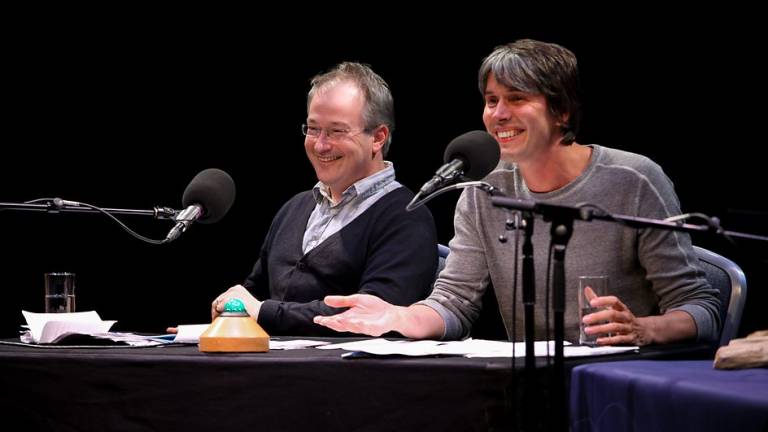 Robin Ince and Brian Cox