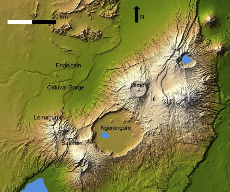 Satellite image of eastern Africa
