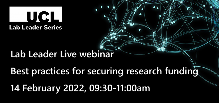 Lab Leader Live webinar: Best practices for securing research funding: 14 February 2022, 09:30am