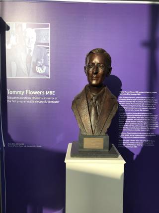 Bust of Tommy Flowers MBE found at the research labs