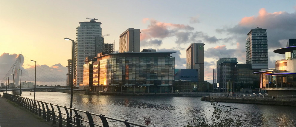 View of media city over the canal
