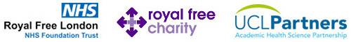 IIT Partner logo's (Royal Free NHS Trust, Royal Free Charity & UCL Partners)