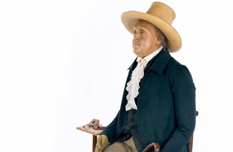 Jeremy Bentham at UCL, courtesy UCL Media Services