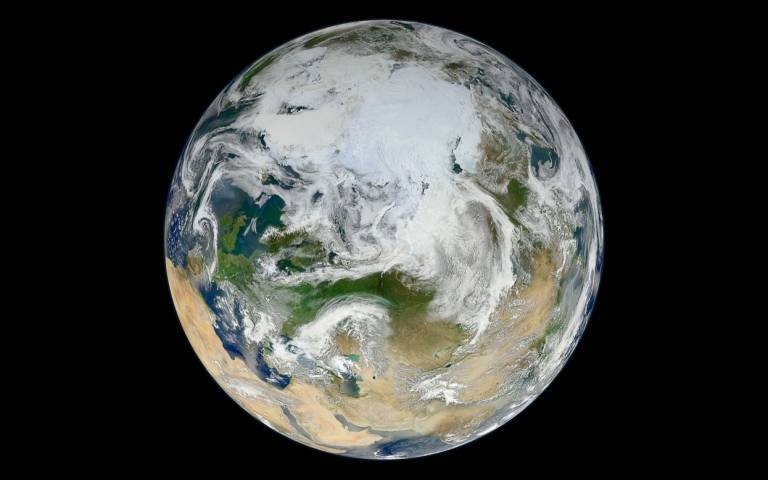 Shot of earth from space