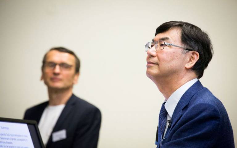Professor Shimon Sakaguchi from Osaka University pictured with Professor Hans Stauss, IIT Director at the 2018 IIT Symposium