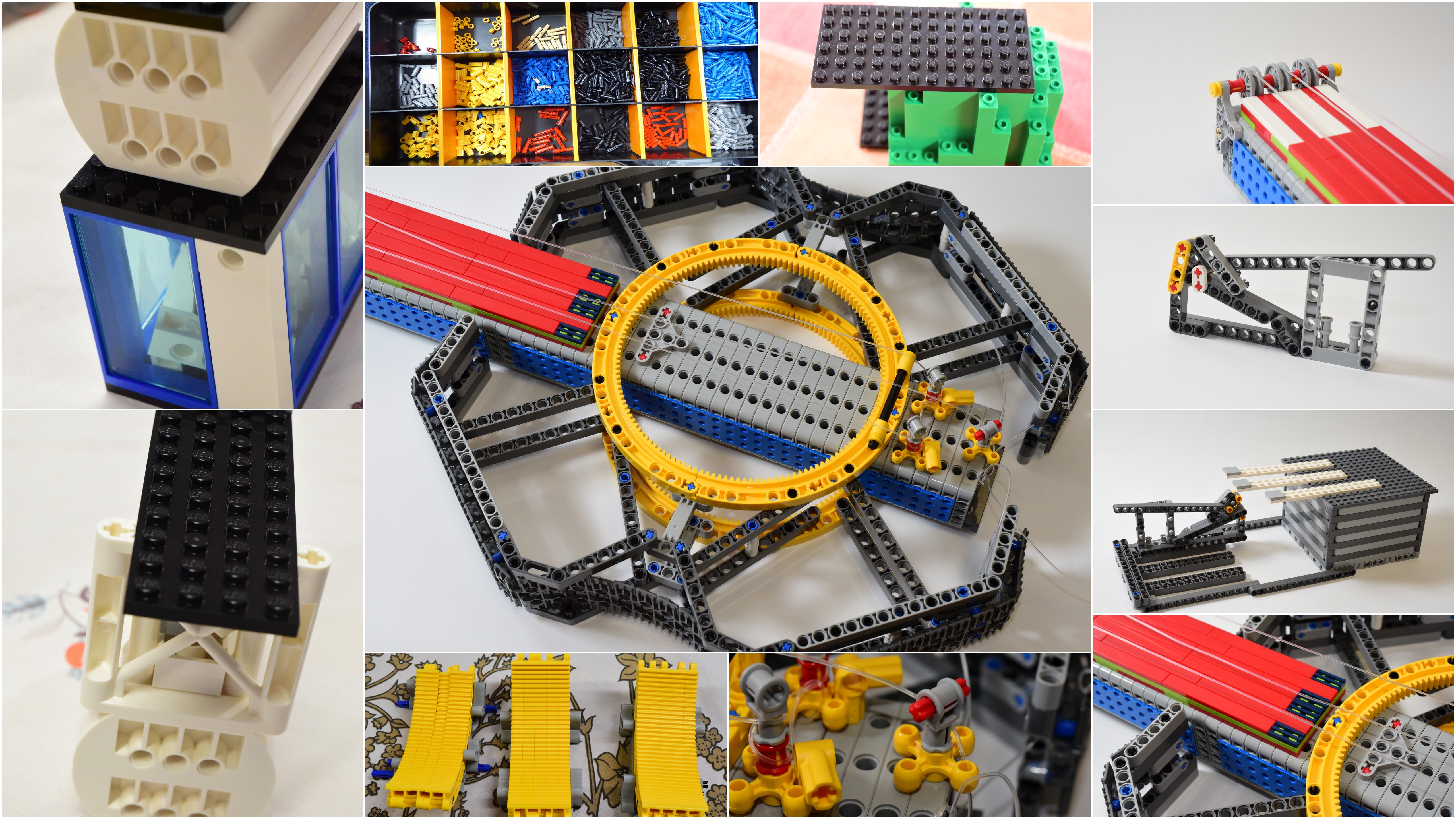 A collage of lego pieces