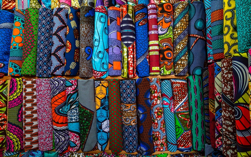 fabric in Adjamé Market, abidjan, credit Eva Blue via Unsplash
