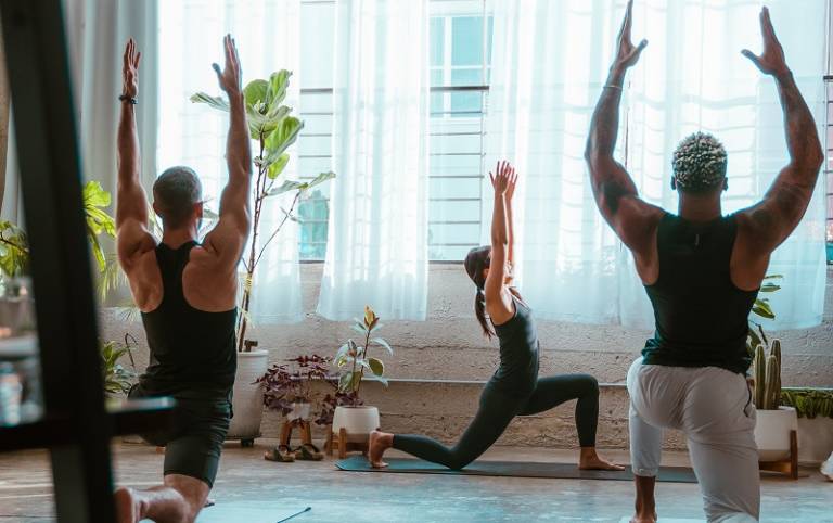 people doing yoga health gender