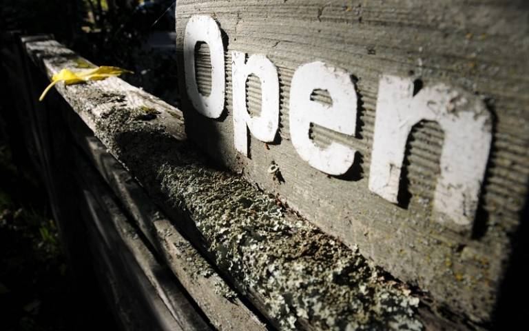 Wooden sign saying 'open', GFRN events image