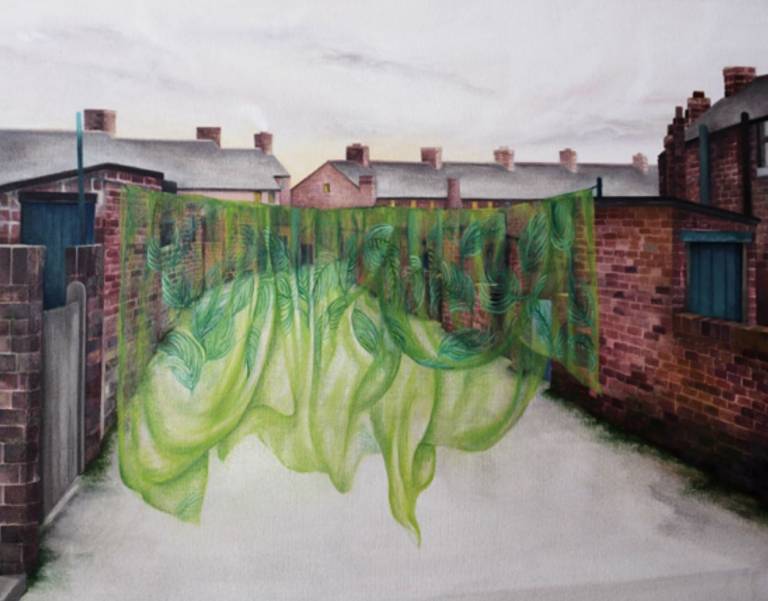 Raksha Patel The Yard 2021 oil on canvas 60 x 50 cm   