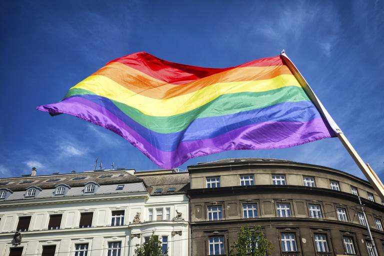 photo of lgbtq rainbow flag