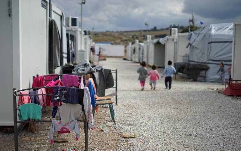 Syrian refugee camp in Athens