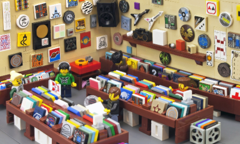 Lego record store Ryan Howitzer on Unsplash