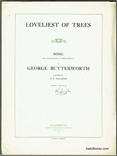 cover of Butterworth’s score setting of Houseman’s ‘Lovliest of trees’