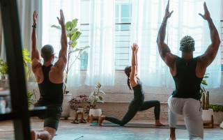 people doing yoga health gender
