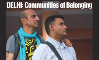 One Asian man holding the shoulder of another Asian man, Communities of Belonging