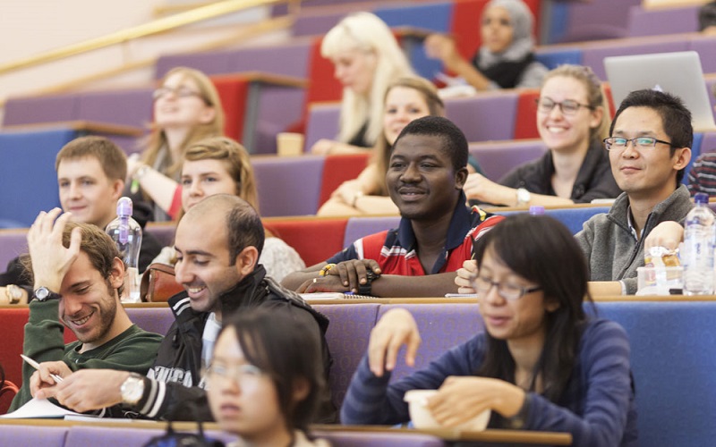 ucl students in a lecture theatre