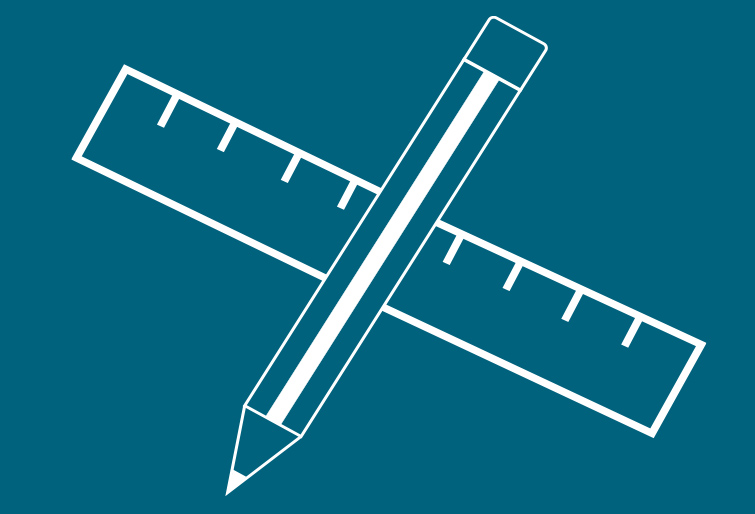 Icon showing a pencil and a ruler