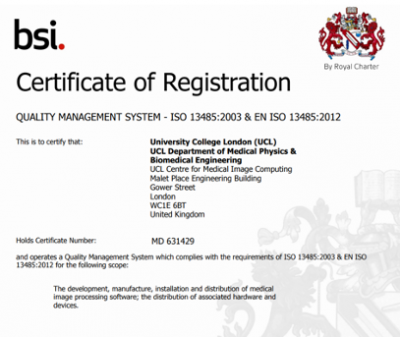 Screenshot of BSI Certificate of Registration