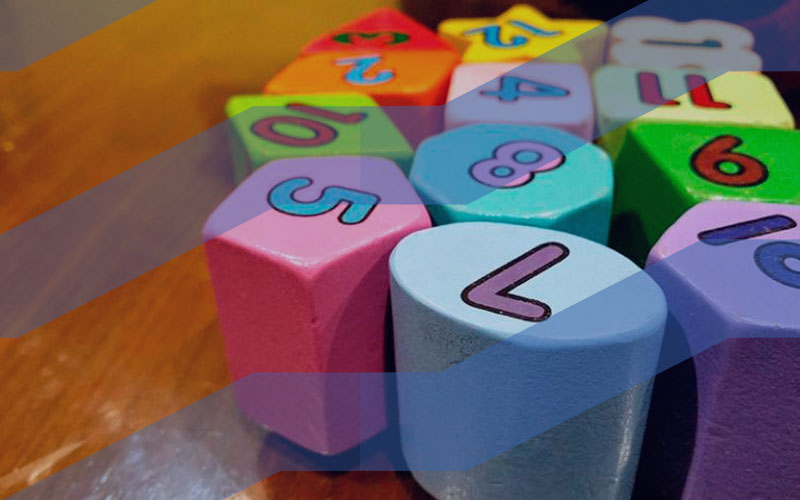 Coloured numbered blocks