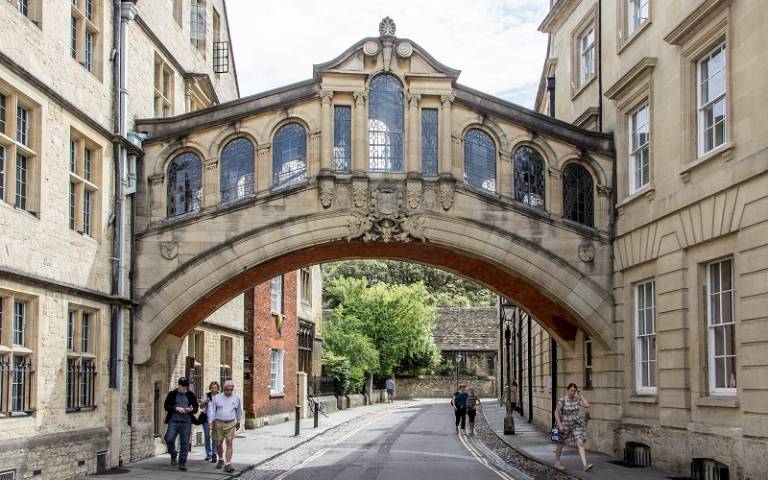 The Bridge of Sighs in Oxford, UK.