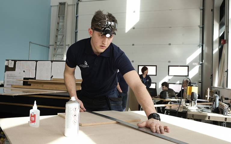Apprentice in workshop - World Skills UK