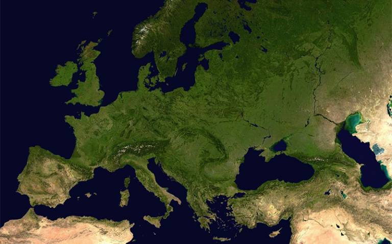 Satellite picture of Europe