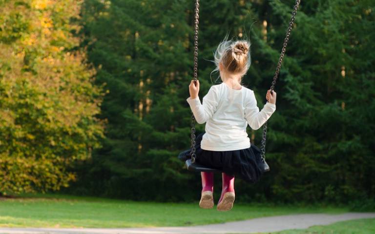 Girl sitting on swing. Image: Skitterphoto via Pexels