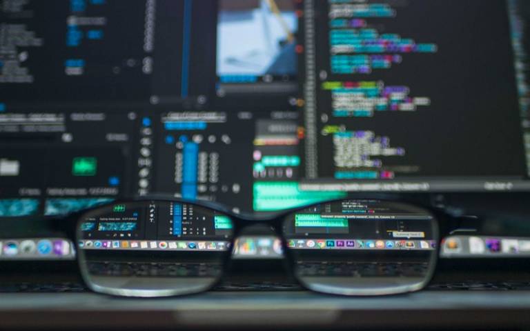 Eye glasses in front computer. Image: Kevin Ku via Pexels