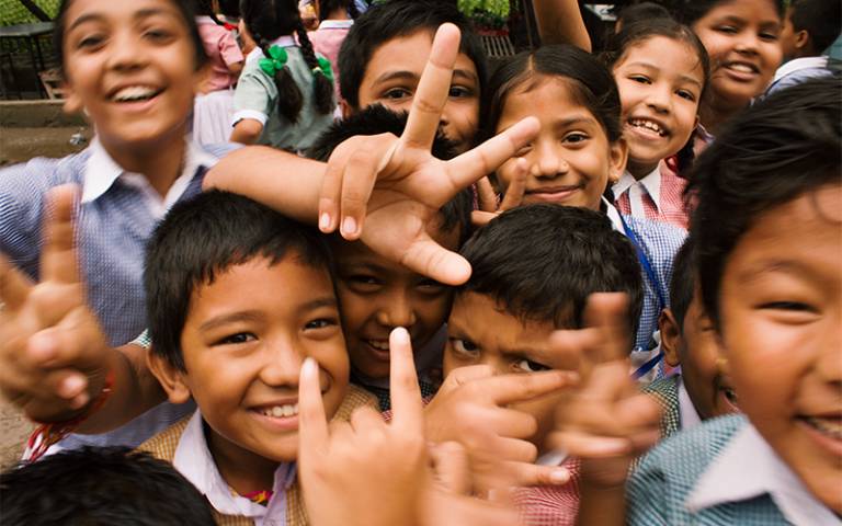 Group of Nepalese children. Image: Rebecca Zaal via Pexels