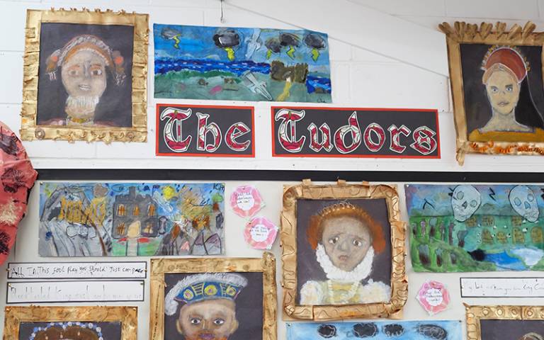 The Tudors primary school History wall display